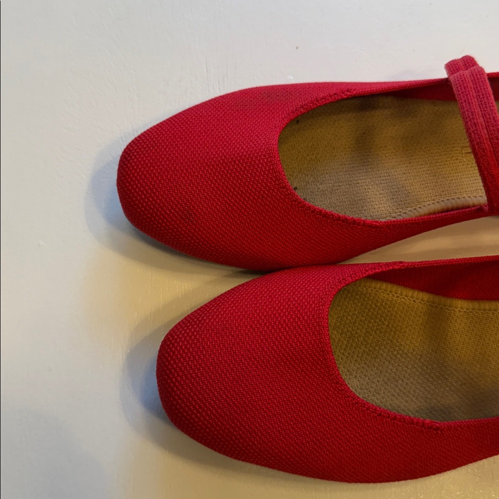 Rothys Red Square Mary Janes size 9 - Picture 4 of 5